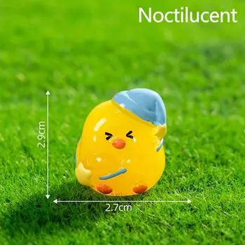 Мультяшные милые серебристые желтые цыплята, украшения, креативные поделки из смолы, креативные мультяшные животные, аксессуары для украшения