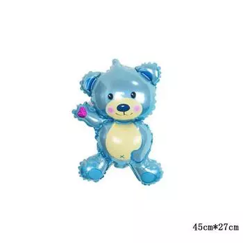 Мультяшные милые шарики из алюминиевой фольги с медведем, украшение для вечеринки в честь рождения ребенка, праздничные воздушные шары для вечеринки, дня рождения, детские игрушки коричневый