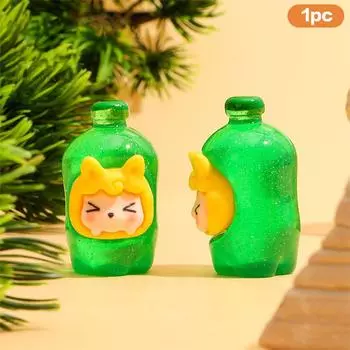 Мультяшные милые светящиеся блестящие фигурки бутылок Кики украшения микропейзаж миниатюры фигурки украшения дома детские подарки
