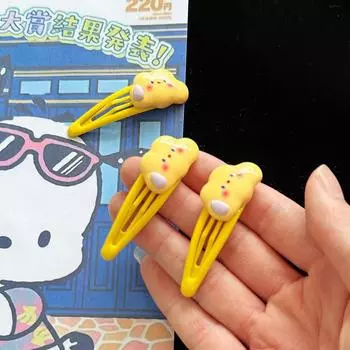 Мультяшные милые желтые облака BB заколки с заколками Милая мягкая девушка в девчачьем стиле заколка для волос с боковой челкой Головной убор