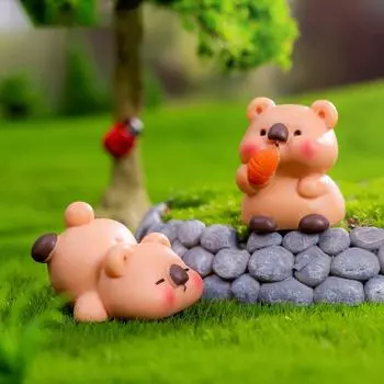 Мультяшные мини-фигурки милых вомбатов, миниатюрные поделки, сказочный сад, сделай сам, детская спальня, гостиная, украшение для автомобиля, украшение для домашнего стола