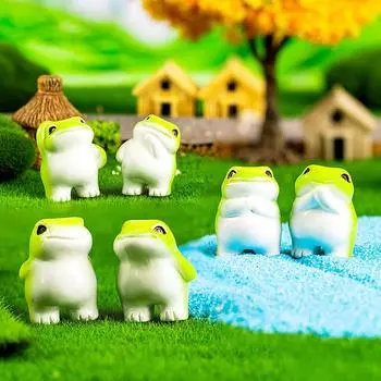 Мультяшные мини-лягушки Миниатюрные фигурки Милые лягушки Маленькие украшения Творческие украшения своими руками для дома Аксессуары Подарки