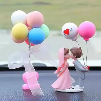 Мультяшные пары женятся, украшение автомобиля, романтическая свадьба, возлюбленный, супруг, центральная консоль, приборная панель, украшения, подарки для салона автомобиля