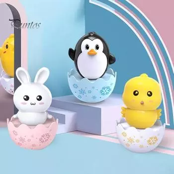 Мультяшные пластиковые игрушки для дошкольников Прекрасная яркая игрушка-тумблер для цыплят