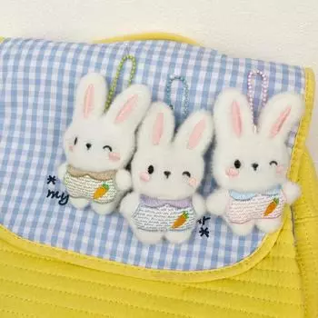 Мультяшные плюшевые игрушки кролика, симпатичная мягкая кукла-кролик, брелок для ключей от машины, школьная сумка, кулон для девочки, подарки на день рождения A2