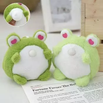 Мультяшные плюшевые куклы кулон плюющийся пузырь автомобиль брелок лягушка-пузырь брелок подарок на день рождения 2pcs