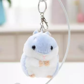 Мультяшные плюшевые куклы, милые мягкие игрушки, плюшевый брелок для ключей, детская игрушка, сумка, кулон, животное, хомяк, 10 см, плюшевая игрушка в виде животного