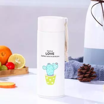 Мультяшные подарочные чашки, стеклянные чашки для суккулентов и рекламные подарочные чашки для воды 401-500ml белый