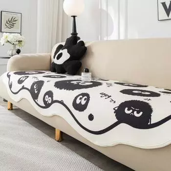 Мультяшные подушки для сидения дивана специальной формы, универсальные четыре сезона, новинка 2024 года, нерегулярные нескользящие прямые чехлы на подушки для сидений, тканевые чехлы 90*90