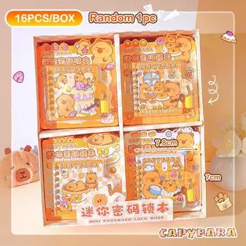 Мультяшные Портативные Капибара Мини Блокноты на Спирали Милые Водонепроницаемые Карманные Блокноты Для Подарков на День Рождения, Наград для Студентов