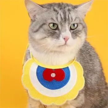Мультяшные ручные тканые аксессуары для домашних животных креативные регулируемые нагрудники для домашних животных милые вышитые узоры нагрудники для домашних животных товары для животных