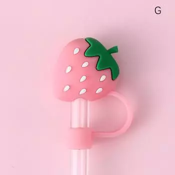 Мультяшные силиконовые насадки для соломинок, пылезащитный колпачок для питья, брызгозащищенные заглушки, креативные аксессуары для чашек, инструменты для уплотнения стеклянной соломинки as the picture