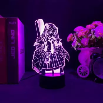 Мультяшные светодиодные светящиеся ночные огни Hatsune Miku, световая открытка ручной работы, украшение для спальни, энергосберегающая лампа, праздничный детский подарок