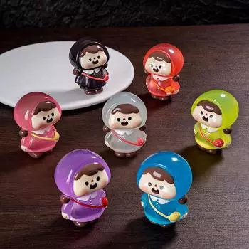 Мультяшные светящиеся куклы Миниатюры Пейзажные фигурки Творческие DIY Украшения для дома Аксессуары Настольные Маленькие украшения Подарки фиолетовый