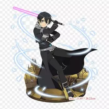 Мультяшные Sword Art Online Fatal Bullet Kirito, железные нашивки для одежды, наклейки с аппликациями на одежду, термочувствительная нашивка на заказ