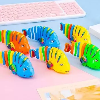 Мультяшные заводные игрушки-рыбки, бегающие заводные классические игрушки, весенние игрушки для новорожденных, игрушки для детей, интерактивные игрушки для родителей и детей 1pcs