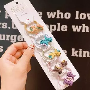 Мультяшные Животные Цветы Принцесса Скранчи Детские Девочки Дети Эластичные Резинки для Волос Аксессуары Завязка Кольцо для Волос Веревка Головной Убор