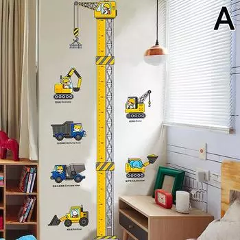 Мультяшные животные Измеритель роста Наклейка на стену Динозавр Панда Наклейка на стену для детской комнаты Детская Измерительная линейка роста Таблица роста