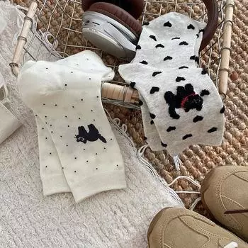 Мультяшные животные Kawaii Lovely Cat для женщин хлопковые носки в японском стиле удобные женские повседневные носки средней длины A2
