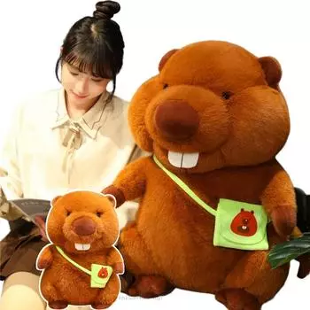 Мультяшный 23-45 см рюкзак из норки и бобра забавные куклы мягкие игрушки супер мягкие детские игрушки для девочек подарки на день рождения домашний декор about 23cm