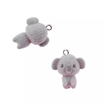 Мультяшный 3D Флокированный кулон коала милый телефонный шнурок брелок сумка подвески рюкзак подвесное украшение автомобильный держатель для ключей as the picture