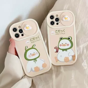 Мультяшный 3d утка, пара, толстые утки, милый милый чехол для телефона для Iphone 13 Pro Max Xsmax X Xr 12 11 Promax, мягкий силиконовый чехол For iphone 12pro