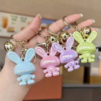 Мультяшный акриловый кролик брелок кулон рюкзак подвески автомобильный брелок аксессуары белый