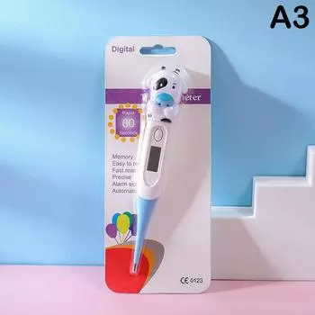 Мультяшный электронный термометр с мягкой головкой, бытовой человеческий цифровой термометр для подмышек, детский цифровой быстрый эффективный термометр