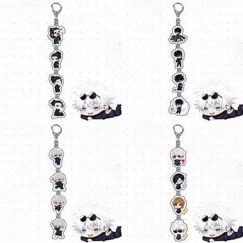 Мультяшный аниме дзюдзюцу кайсен акриловый брелок милый креативный брелок милый кулон на сумку подвески для друзей фанаты подарки