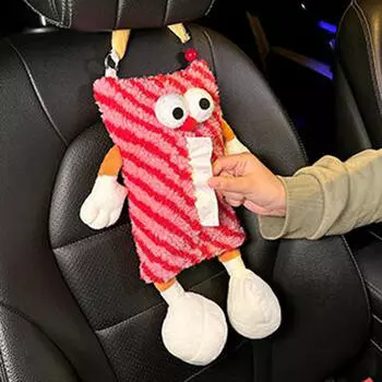 Мультяшный автомобильный держатель для салфеток контейнер креативная коробка для хранения бумаги фиолетовый