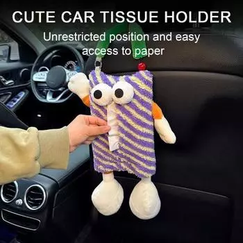 Мультяшный автомобильный держатель для ткани, вместимость подголовника, большой универсальный мягкий пушистый внедорожник грузовик синий