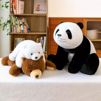 Мультяшный белый медведь плюшевая игрушка имитация панды кукла подушка для сна мягкий милый успокаивающий подарок 30cm 0.65kg