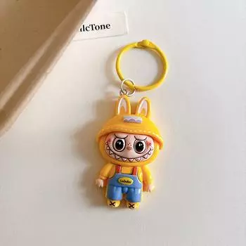 Мультяшный брелок большого размера, милый Лабубу, шармы для сумки, брелок для машины, изысканные аксессуары для украшения рюкзака, подарки на день рождения