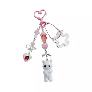 Мультяшный брелок для ключей рюкзак с подвеской многофункциональный легкий брелок для ключей сумка украшения подвески кулон для розовый
