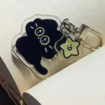 Мультяшный брелок с акриловым кулоном в виде животного, креативный милый брелок для женщин и девочек, изысканный рюкзак, украшения, аксессуары, подарки