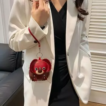 Мультяшный чехол для ключей от автомобиля, высококачественный карманный чехол для ключей из искусственной кожи, мини-сумка для ключей, сумка для помады