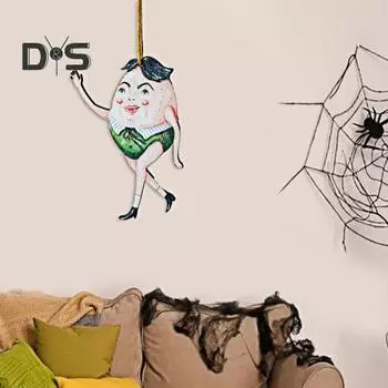 Мультяшный деревянный кулон плоский Яйцо человек подвесное украшение длинноногая фигурка яйца украшение для брелка рюкзак автомобиль зелёный