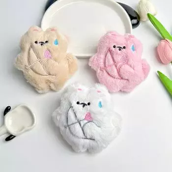 Мультяшный держащий в руках сердечко любви потеющий щенок плюшевая пищащая кукла игрушка брелок милый кулон на сумку автомобильный брелок аксессуары для женщин подарок as the picture