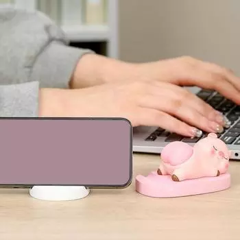 Мультяшный держатель для мобильного телефона с эластичной попоной для снятия стресса в виде свиньи, собаки, кролика, панды, подставки для мобильного телефона и планшета, настольного украшения, орнамента F