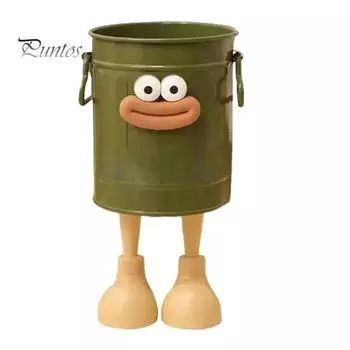 Мультяшный держатель для ручек, круглый вертикальный держатель для карандашей для офиса, домашнего обучения, настольных принадлежностей, органайзер для хранения ручек, ластиков, мелков зелёный