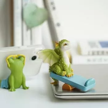 Мультяшный держатель для сотового телефона в виде животного, кошки, лягушки, кролика, собаки, совы, дракона, резиновая фигурка, тяжелая D