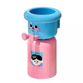 Мультяшный держатель для зубной щетки, настенная полка для хранения, экономия места, магнитные чашки для полоскания рта, перевернутые, без сверления, органайзер для ванной комнаты