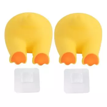 Мультяшный держатель для зубных щеток в виде животных, милый настенный держатель для кухни, ванной комнаты, для подвешивания Duck Tail