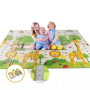 Мультяшный детский игровой коврик, двухсторонний утолщенный коврик для ползания в комнате, ковер 180cm * 160cm * 1.0cm