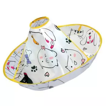 Мультяшный детский накидка для стрижки волос складной парикмахерский фартук плащ для стрижки волос детский халат белый