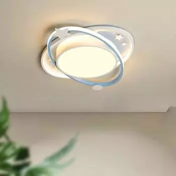 Мультяшный детский потолочный светильник овальный синий креативный индивидуальный светильник для детской комнаты для девочек и мальчиков светодиодный светильник ZM1019