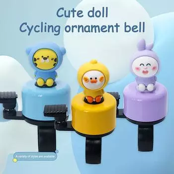 Мультяшный детский велосипедный звонок с высоким звуком, креативный баланс велосипеда, горная машина, руль, гудок, громкий аксессуар для украшения коляски синий