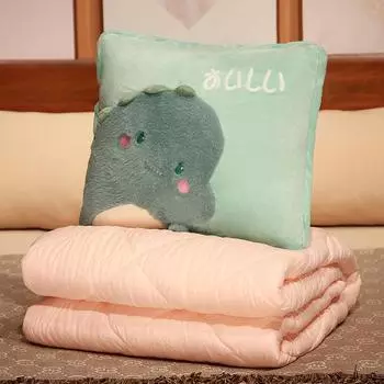 Мультяшный Динозавр Акула Животное Подушка Одеяло Складное Офисное Одеяло с Кондиционером Автомобильная Поясничная Подушка Собака small throw pillow 35cm, quilt 1.5 * 1m