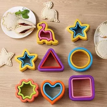 Мультяшный динозавр медведь сэндвич край резак детский завтрак обед хлеб печенье резак кухонный инструмент для выпечки