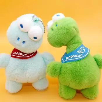 Мультяшный динозавр с большими глазами и кривой головой, плюшевая игрушка, брелок, рюкзак, подвеска, милая мягкая кукла-динозавр, кулон, подарок для пары зелёный